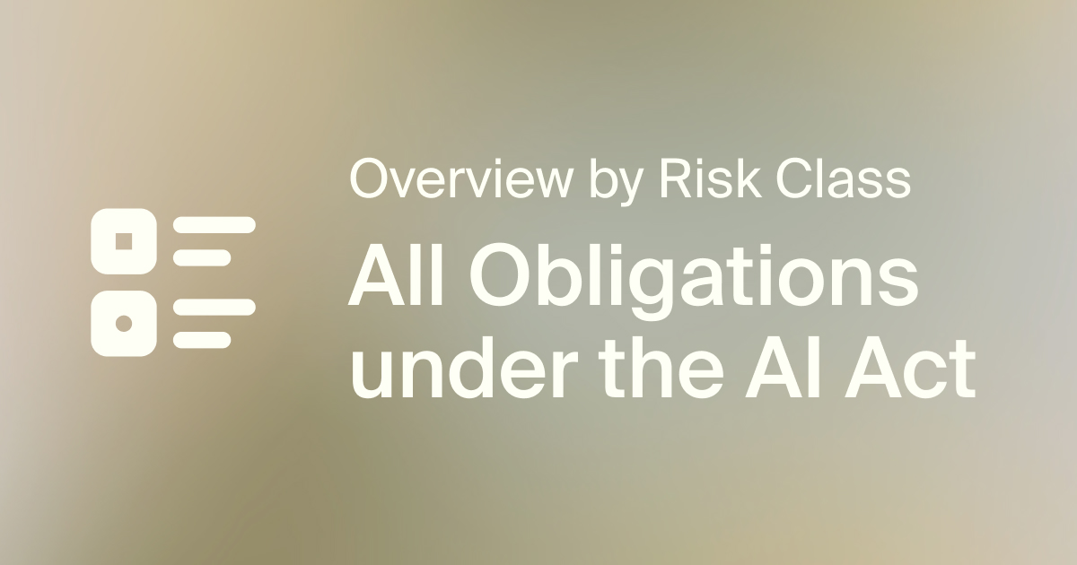 All Obligations under the AI Act