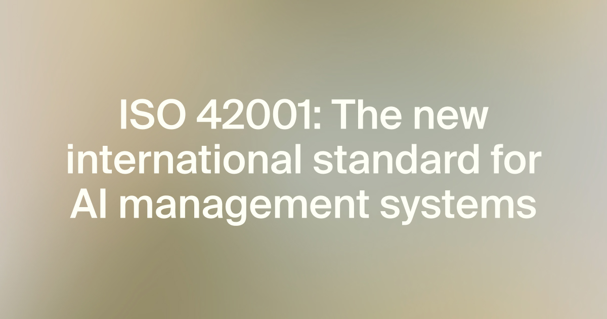 Symbolic image for artificial intelligence and compliance in the context of ISO/IEC 42001:2023