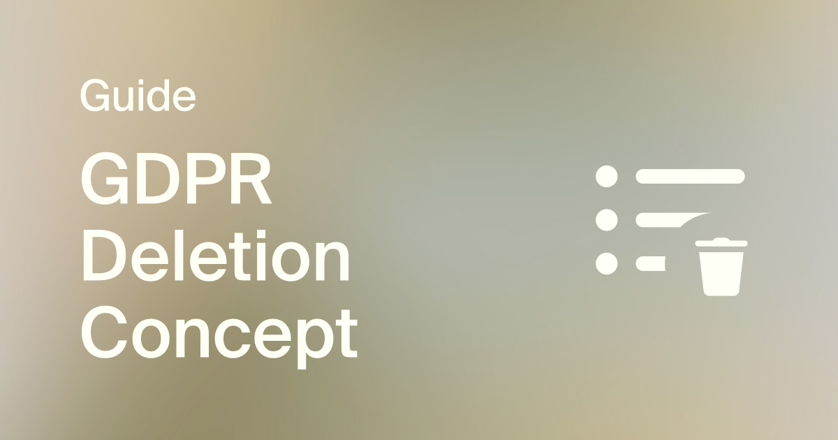 Guide to Deleting Data in Accordance with the GDPR: Structured Steps Icon.