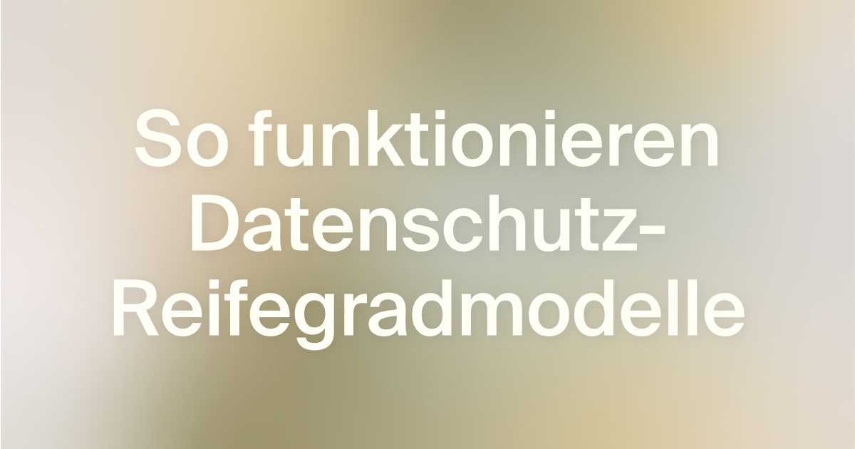 Visualisierung eines Reifegradmodells zur Bewertung von Datenschutzma&szlig;nahmen