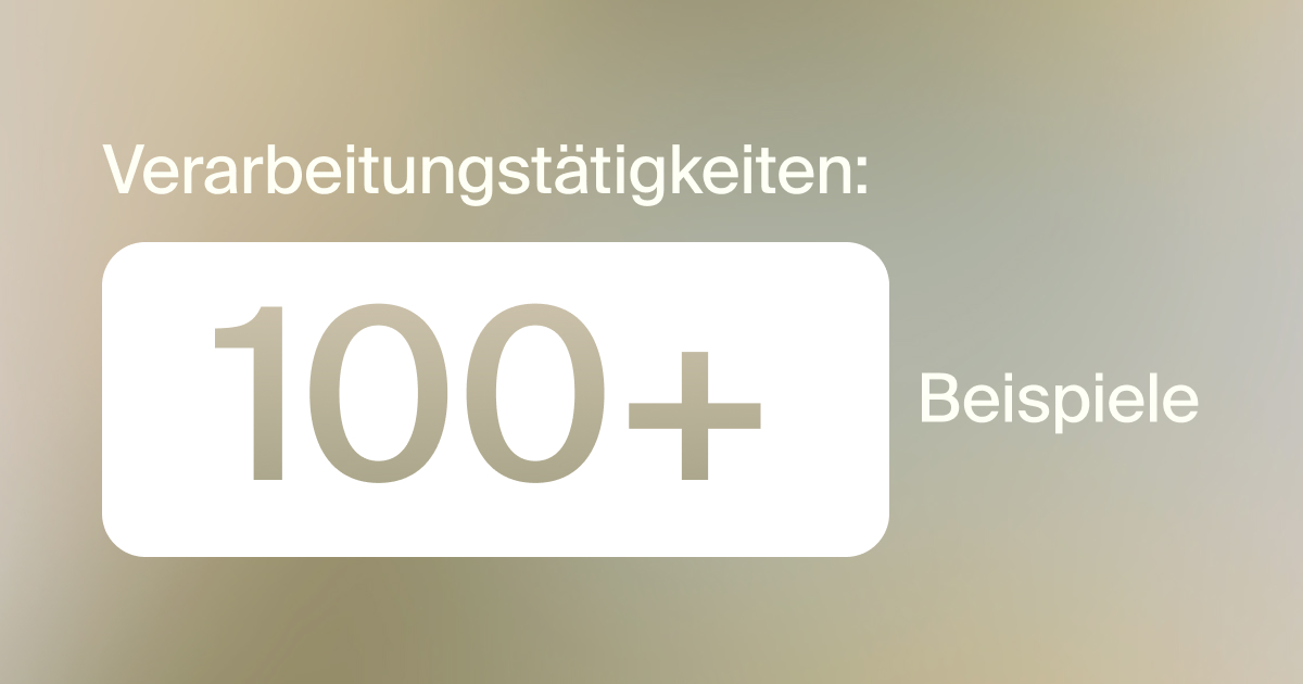 Verarbeitungst&auml;tigkeiten: 100+ Beispiele und Liste