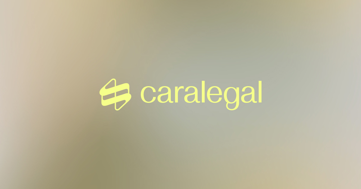 Logo von caralegal auf farbigem Hintergrund, repr&auml;sentiert die Marke im Bereich Datenschutz und Compliance.