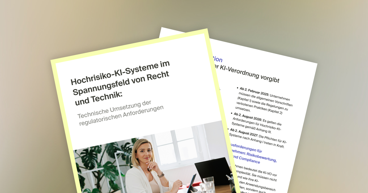 Dokument zu Hochrisiko-KI-Systemen mit regulatorischen Anforderungen und technischem Umsetzungsfokus.