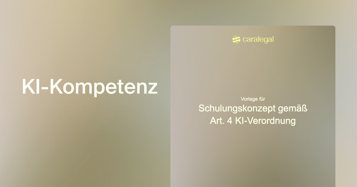 AI literacy / KI-Kompetenz - Best Practices und Schulungskonzept