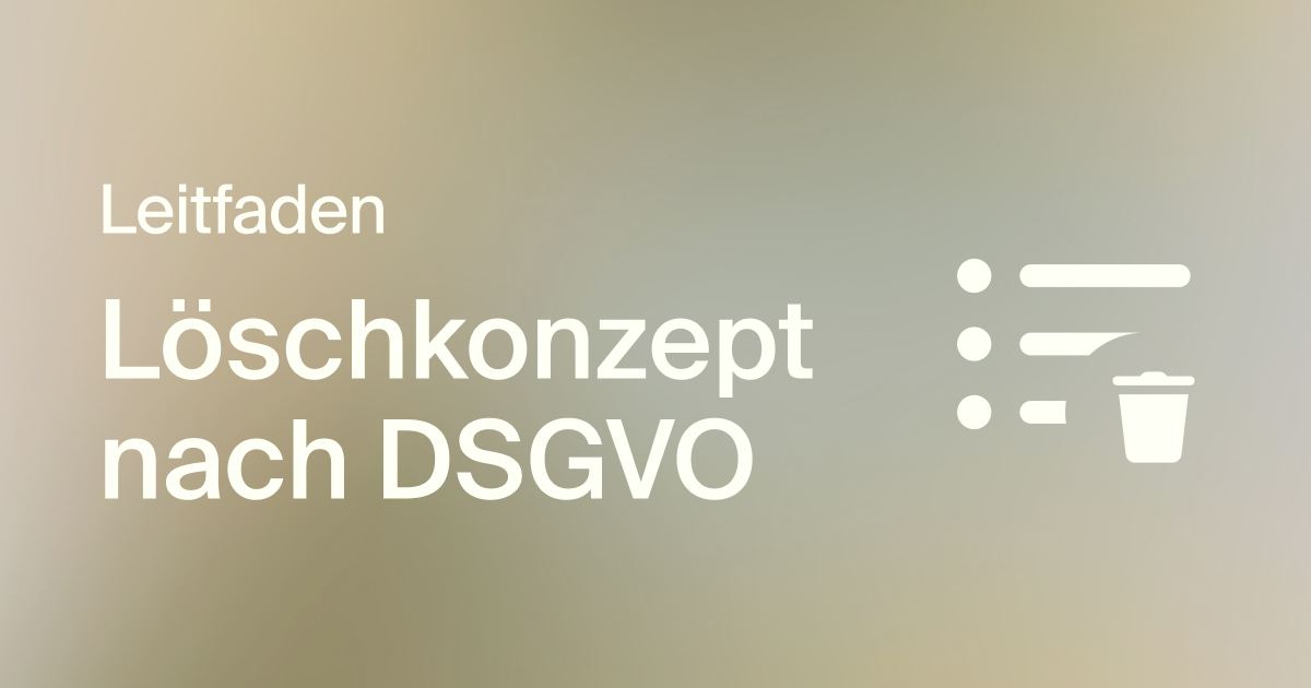 Leitfaden zum Löschen von Daten gemäß DSGVO mit strukturierten Schritten Icon.