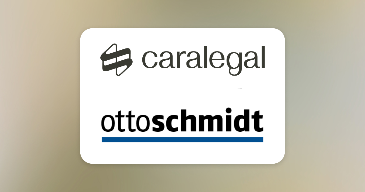 Partnerschaft Verlag Dr. Otto Schmidt und caralegal: Datenschutz-Modul von Otto Schmidt online direkt in der caralegal Datenschutzsoftware verf&uuml;gbar