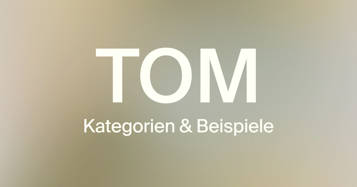 Übersicht zu TOM-Kategorien und Beispielen für Datenschutzmaßnahmen.
