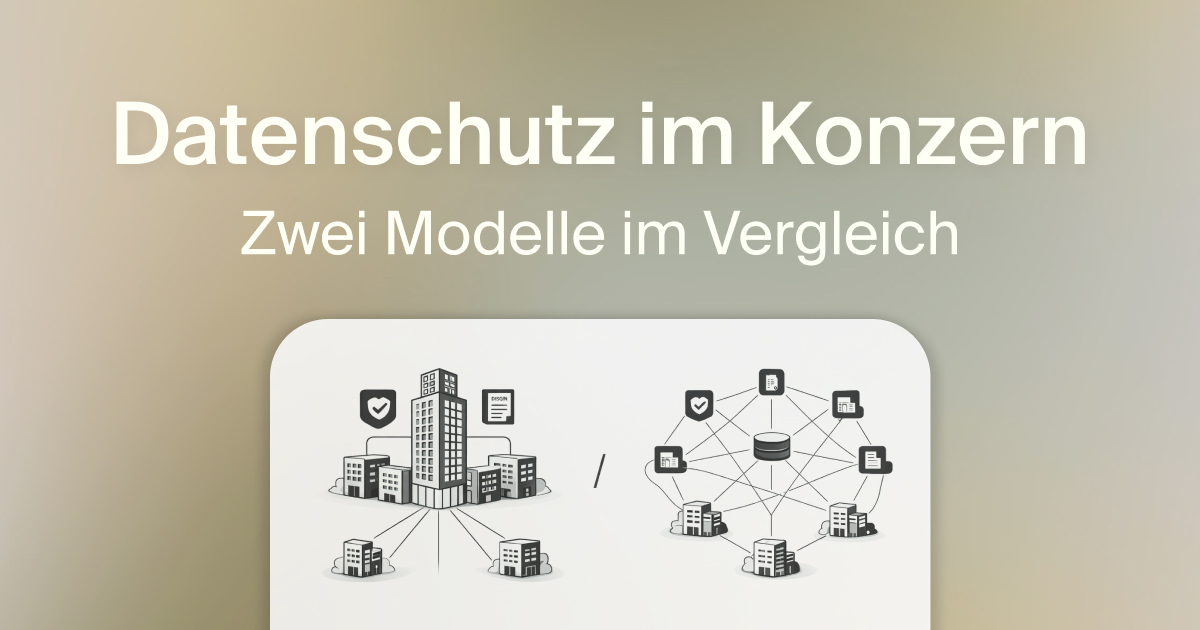 &Uuml;bersicht zu Datenschutzmodellen im Konzernvergleich.