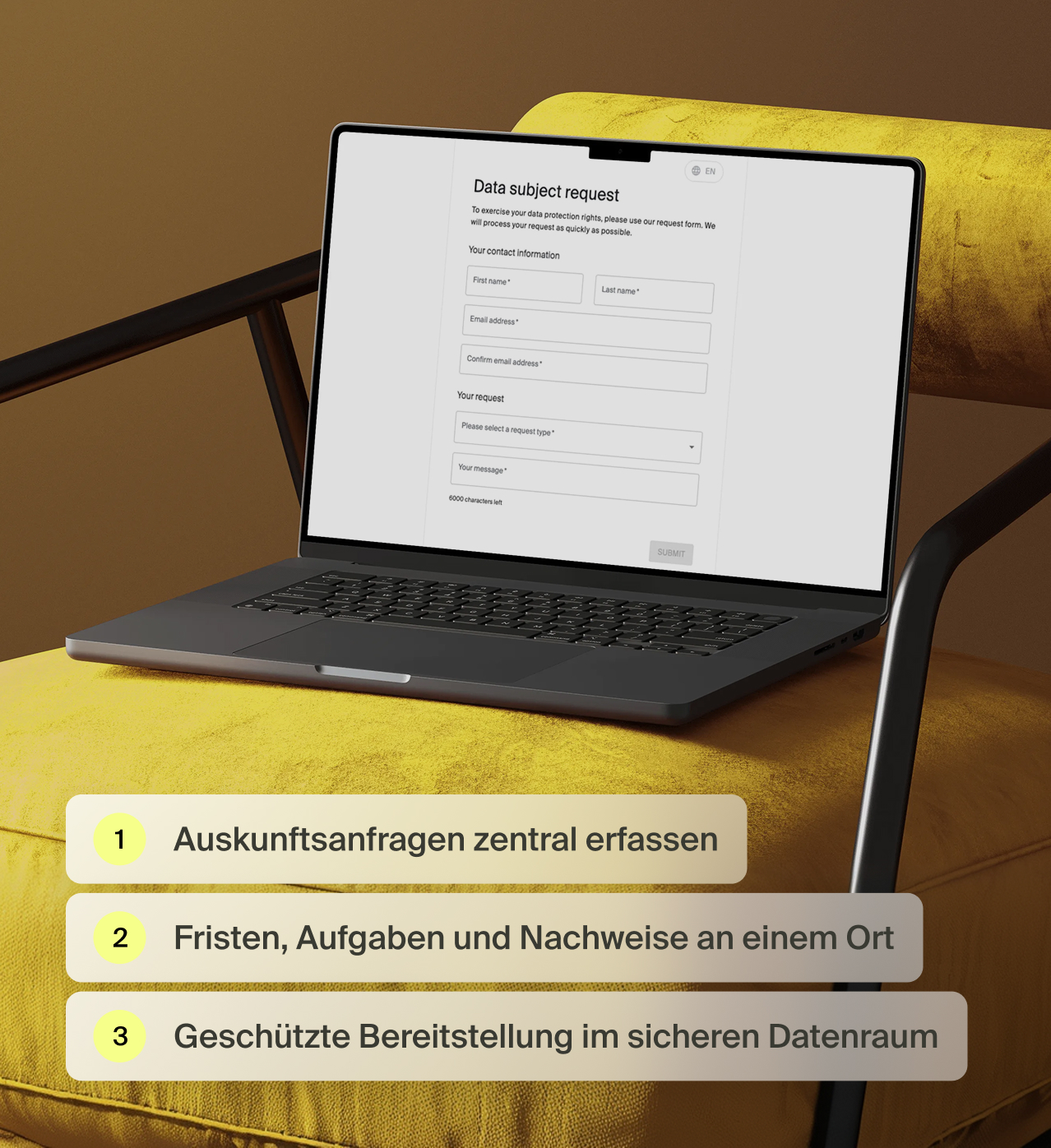 Zentrale Erfassung von Auskunftsanfragen im sicheren Datenraum