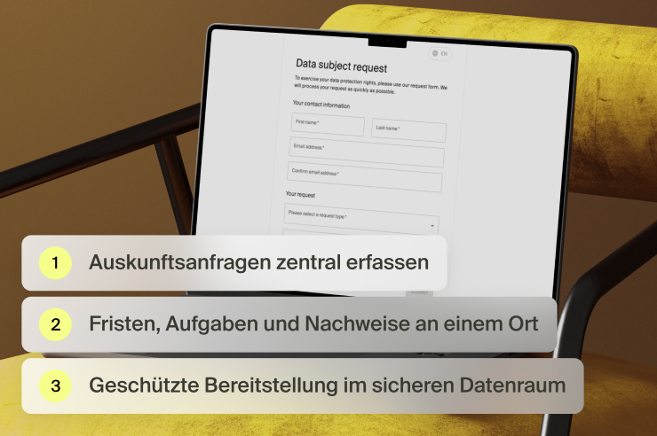 Zentrale Erfassung von Auskunftsanfragen im sicheren Datenraum
