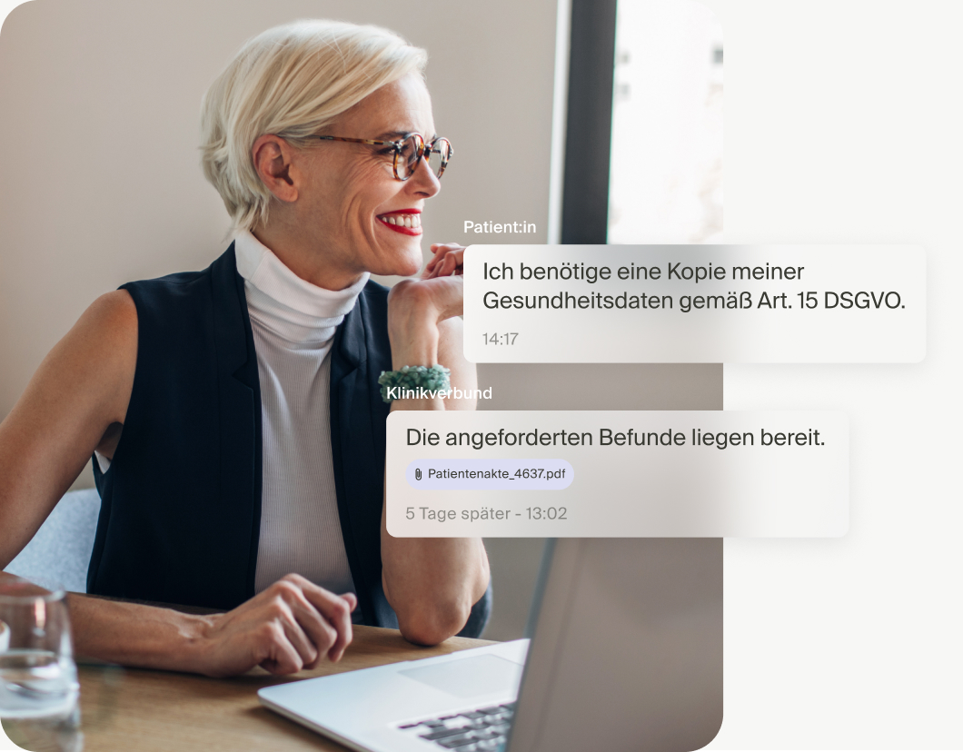 Auskunftsanfrage nach Art. 15 DSGVO wird beantwortet und Gesundheitsdaten bereitgestellt